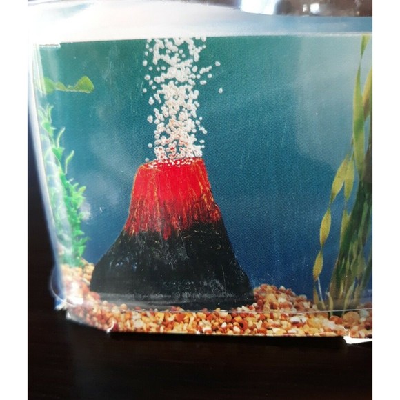 Aquarium Decorations, Air Stone Bubbler Volcano Shape Ornament Kit Set - Picture 2 of 15
